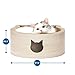 Necoichi Cat-Headed Scratcher Bed (Birch, Regular) | Cardboard Cat Scratcher Bowls for Indoor Cats - Cat Scratching Board, Cat Scratch Pad Reversible Usability and Extra Comfort for Lounge