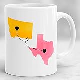 Long Distance Mug, State to State Mug, Custom Long Distance Mug, Mother Mug, Mother's Day Gift, Gift for Mom, Birthday Gift for Mom