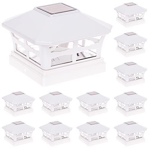 GreenLighting Mission White Solar Post Cap Lights Solar Post Lights