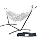 Lazy Daze Portable Heavy Duty Steel Hammock Stand with Adjustable Hooks, Carrying Bag, Fits for 9 FT Double Hammocks, Space Saving Hammock Only, 450LBS Weight Capacity