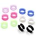 PiercingJ 12pcs Ultra Thin Silicone Double Flared Flexible Tunnel Ear Stretching Plug Gauge - 6 Pairs