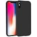 iPhone X Case, Liquid Silicone Gel Rubber Matte Anti Scratch Minimalist Thin Ultra Slim Case Fit with Soft Microfiber Lining Shock Absorbing Comfort 3D Full Protective Cover for iPhone X 10 (Black)