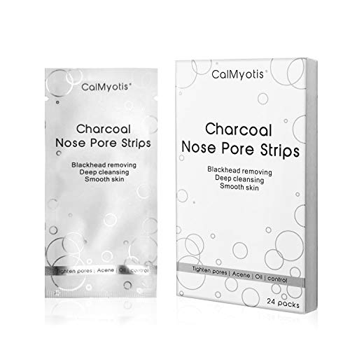 Pore Strips, Blackhead Remover Charcoal Nose Strips Deep Cleansing 24 Strips