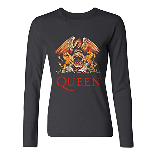 JUXING Women's Queen Band Long Sleeve Tshirt Size XL ColorName Buy