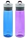 Contigo Autoseal Grace Water Bottle, 24-Ounce, Monaco & Radiant Orchid (2 Pack)