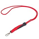 Chums Cascade Paracord Lanyard, Black/Red
