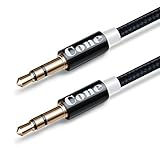 Cone 6.6 Ft Nylon Audio Cable ,3.5mm Aux Cord , Auxiliary / Aux Cable for Car / home Stereo ,Beats Headphone,iphone,Computer,Speaker,MP3 Players ( Black )