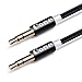 Cone® 6.6Ft Nylon Premium Aux Cable ,Gold Plated Connectors, Auxiliary Audio Cable for Car / home Stereos,Headphones,iphone,Computer,Speaker,MP3 Players ( Black )