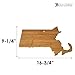 Totally Bamboo Massachusetts State Shaped Bamboo Serving and Cutting Board