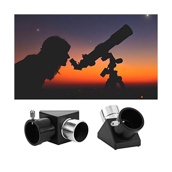 Astronomie Teleskop Prisma Spiegel Okular Adapter,90° Ansicht,Metallkörper Positiver Plane Spiegel Diagonal Adapter für… – Bild 3