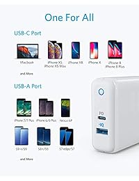 Anker Cargador USB C, cargador de pared PowerPort Speed+ Duo con puerto de suministro de potencia de 30 W para iPhone Xs Max XR X 8, iPad Pro 2018 Air 2 Mini, MacBook Pro Air 2018, Galaxy S9 S8, Pixel, LG, Nexus, y más