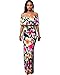BIUBIU Women's Elegant Off Shoulder Floral Party Bodycon Maxi Dress S-3XL