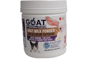 Happy Days Natural Goat Milk Powder 250g with Probiotics, Digestive Enzymes + Taurine - Essential Cat Nutrition Supplement