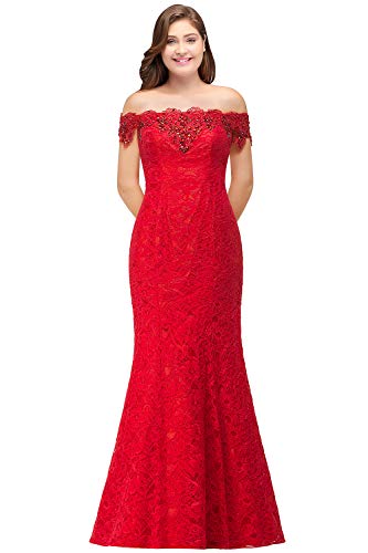 Plus Size Evening Dresses for Women Special Occasion 3X,Red,18W