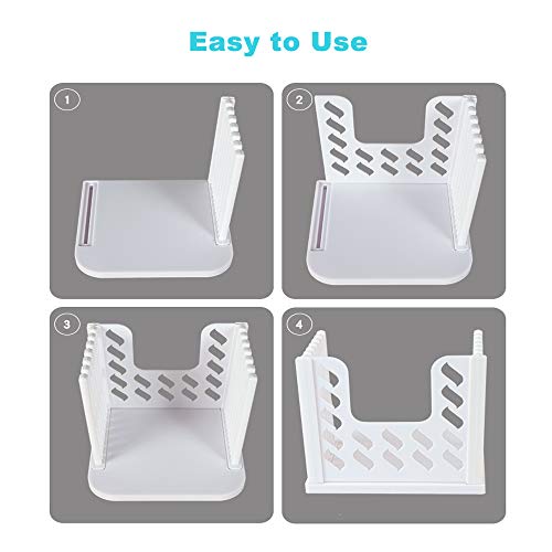 FayTun Bread Slicer Toast Cutting Guide Bagel Loaf Slicer Cutter Mold Sandwich Maker Toast Slicing Machine Foldable Adjustable & Customizable with 4 Slice Thicknesses (White)