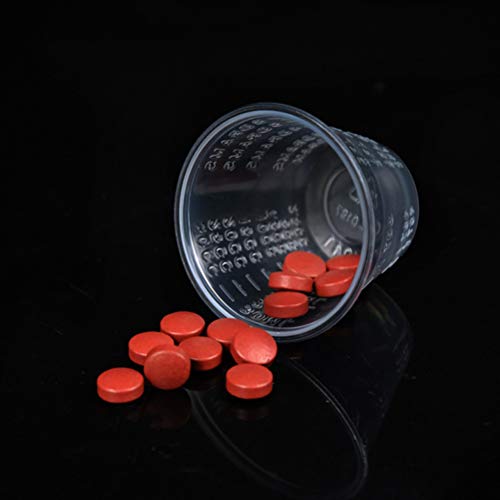 Yarlung 500 Pack 1 Oz Plastic Medicine Cup, Disposable Clear Graduated Cups with Volume and