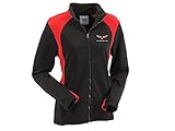 Corvette C6 Woman's Bonded Jacket Black and Red X-Large