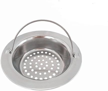 Stainless Steel Sink Strainer Drain Catches 4.3 Inch Diameter Large Rim Kitchen Drain Protector Prevents Messy Clogs