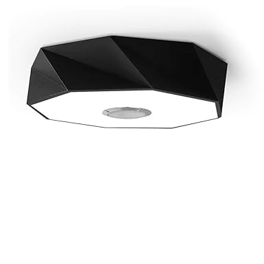 LED Deckenleuchte Dimmbar Farbwechsel 24W Ø42cm Moderne nordische Geometrie, Deckenlampe mit Bluetooth Lautsprecher mit Fernb