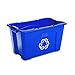 Rubbermaid Commercial Stackable Recycling Bin, 18 Gallon, Blue (FG571873BLUE) primary