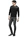 Kenneth Cole REACTION Men's Crew Knit Sweatshirt with Suede