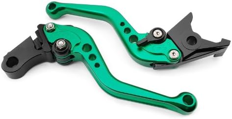 ATAC pair of Short Billet Aluminum Clutch &amp; Brake Levers Motorcycle Set Green for Suzuki HAYABUSA/GSXR1300 2008 2009 2010 (S-14/F-41)