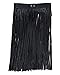 Women's Leather Fringe Dress Belt Gypsy Style Tassel Belt Black