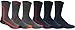 Grey Wolf Men’s 6 Pairs Heavyweight Thermal Comfort Hiker Crew Length Sock