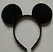 CHuangQi 12 pcs Mouse Ears Headbands, Solid Black & Rose Red Bow for Boys and Girls Birthday Party