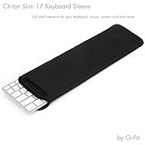 Grifiti Chiton Slim 17 5.5" x 17.5" Neoprene Sleeve for Apple&reg; Wired Keyboard, Logitech, Genius, HP, Anker and other 17 Inch Slim 10key Keyboards with Mouse Pocket