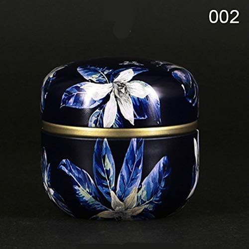 Symboat Tea Caddy Tea Tin Multifunction Chinese Style Tea Caddies Round Metal Tea Box Jar 60ml Mini Tea Storage Containers Coffee Tins Food Storage Container for Tea, Coffee, Herb, Candy, Chocolate