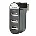 Sudroid 3-Port USB 2.0 Rotatable Hub [90°/180° Degree Rotatable] (Black)