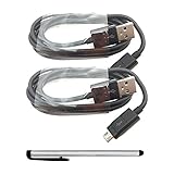 2x Pack Official LG Micro 11Pin USB Cable Black W/Stylus - For LG G4,G3,G2,G Flax,V10