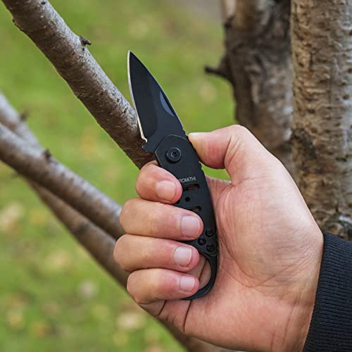 Promithi Utility Pocket EDC Folding Knife with Bottle Opener & Clip