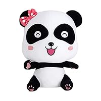 Excursion Toys Plush Toy Cute Smile Panda Figurine Lovely Model Ragdoll Doll Beautiful Gift Soft Touch Sofa Pillow (Pink)