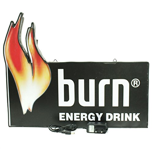 Placa De Led Para Sinalização Energético Burn Efeito Neon
