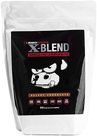 Monkey Nutrition X-Blend Superior Type 10 Protein Blend (Chocolate, 840g)