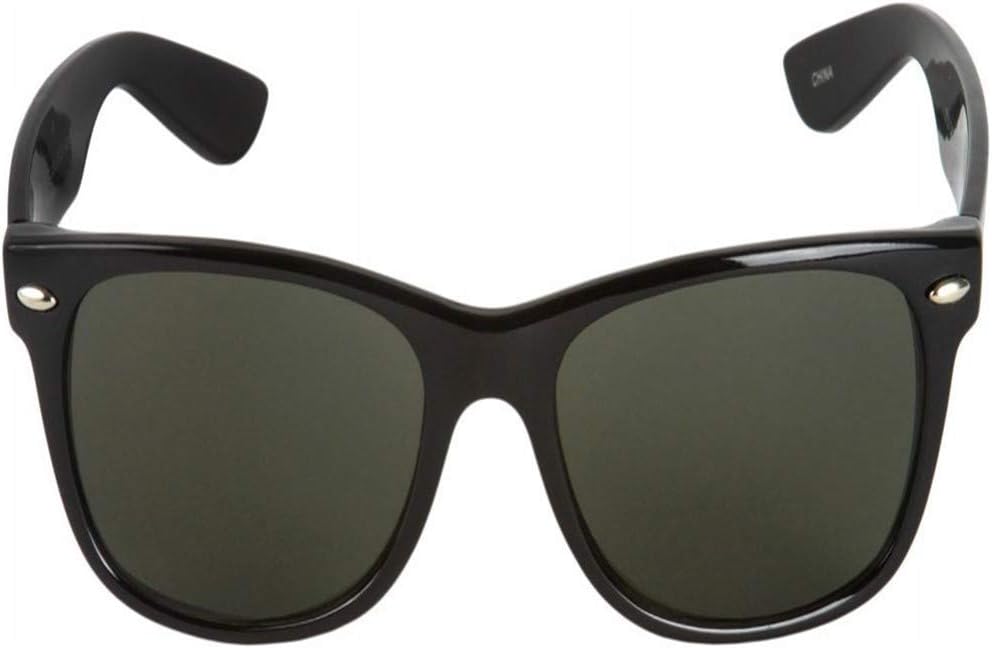 Wayfarer Style Sunglasses - 80's Classic Retro Style - Black Frame Black Lens