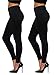 Conceited Fleece Lined Leggings Women - Regular and Plus Size Tights - Premium Warm Fabric in Many Colors - 2-Pack - Black & Black - Large - X-Large