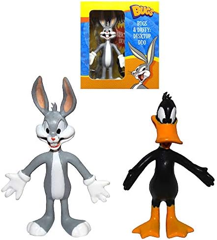 Deluxe Mega Kit Bugs & Daffy Bendable Desktop Duo Figures Miniature Editions 2.5"