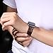 iStrap Alligator Grain Calf Leather Band for Apple Watch 44mm 40mm Series 6 SE 5 Series 4 Black Brown Replacement Strap Steel Buckle for iWatch 42mm 38mm Series 3 2 1 Sport Edition