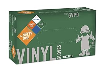 Disposable Vinyl Gloves - Powder Free, Clear, Latex Free