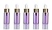 10 Sets Lavender 5ml UV Coated Glass Dropper Bottles Grand Parfums Refillable Medicine Dropper Bottles with Gold Caps and White Bulb Glass Pipette for Essential Oil, Serums,