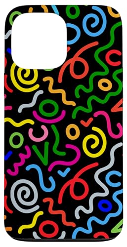 Rainbow Coloured Doodle Case for iPhone 13 Pro Max