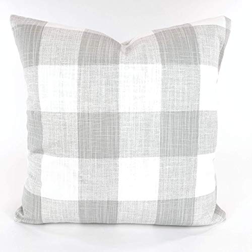 grey buffalo plaid pillows