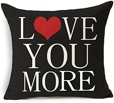 TNHCIG Dear Mrs Mr I Love You More MOM Red Cupid Christmas Cotton Linen Throw Pillow Case Cushion Cover Home Sofa Balcony Decorative 18 X 18 Inch (1) (8)
