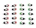 WMYCONGCONG 20 PCS Momentary SPST Metal Push Button Switch Red Green Cap with 10mm Thread