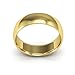 14K Yellow Gold men's and women's plain wedding bands 6mm comfort-fit light
