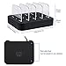 Charging Station, HaoZi 4-Port USB Charging Docks Multi-Device Organizer Fast Charger with Cord Storage, Multi-Port USB Charger Desktop Charging Stand for Smartphones and Tablets