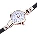 Mosunx Women Watches Fashion New Girl Watches Charm Wrap Around Leatheroid Quartz Wrist Watch Girlfriend Gift (Black)